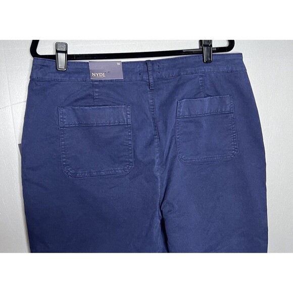 NWT NYDJ Womens Sz 16 Blue Zach Peacoat Straight Ankle Chino Pants - Picture 3 of 10